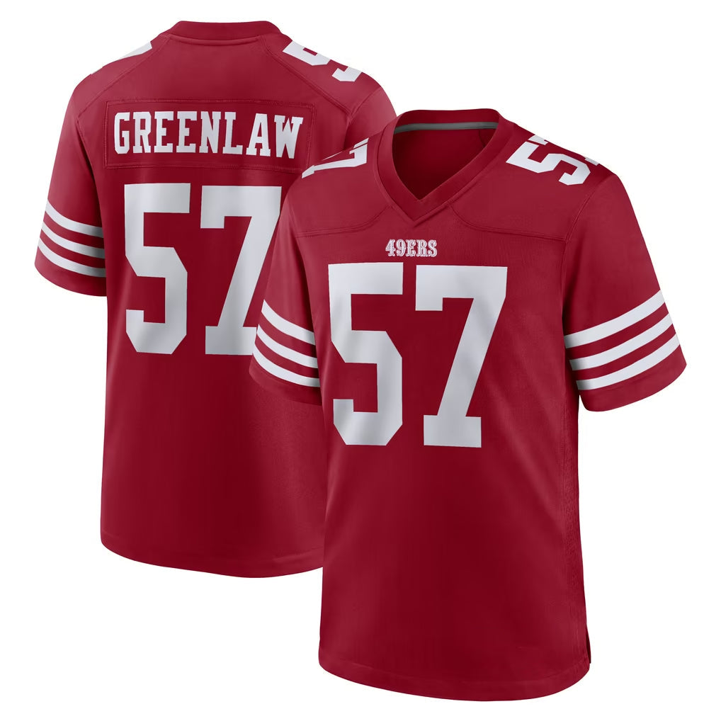 Choea SF.49ers #57 Dre Greenlaw Player Red Game Home Stitched Jerseys
