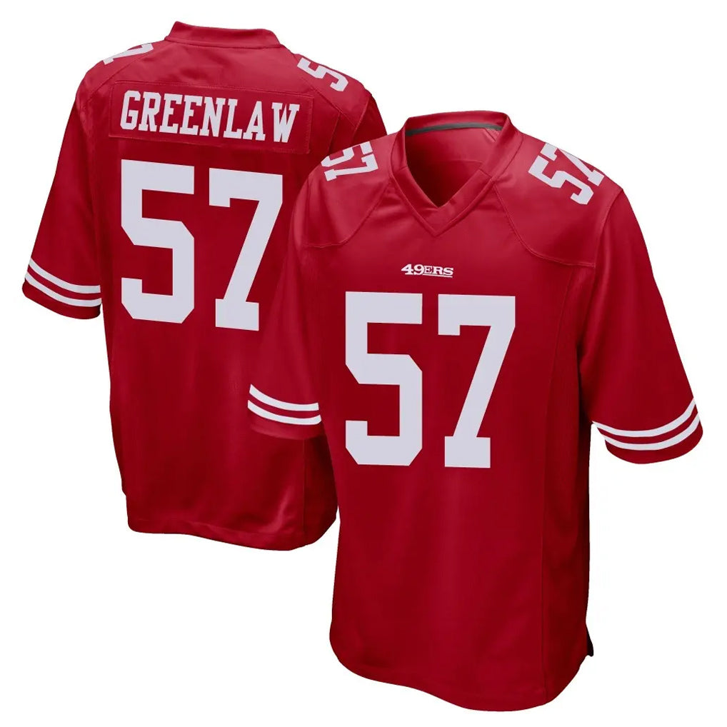Choea SF.49ers #57 Dre Greenlaw Player Red Home Game Stitched Jerseys