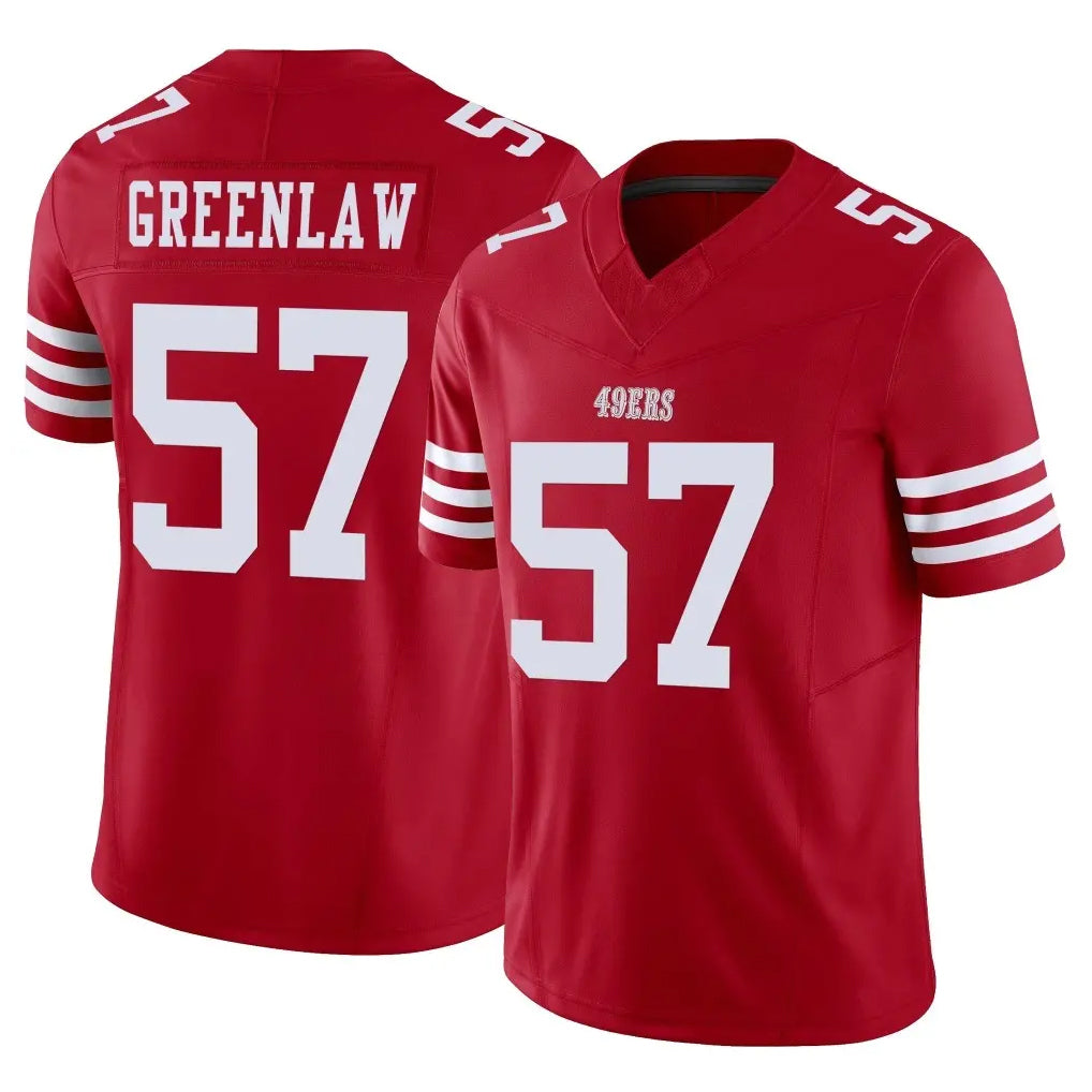 Choea SF.49ers #57 Dre Greenlaw Player Red Limited Vapor F.U.S.E. Home Game Stitched Jerseys