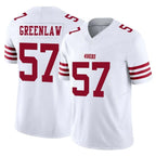 Choea SF.49ers #57 Dre Greenlaw Player White Limited Vapor F.U.S.E. Home Game Stitched Jerseys