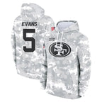 Choea SF.49ers #5 Mike Evans Player Arctic Camo Limited Salute to Service Pullover Hoodies Game Stitched Jerseys