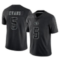 Choea SF.49ers #5 Mike Evans Player Black Limited Reflective Home Game Stitched Jerseys