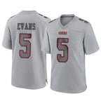 Choea SF.49ers #5 Mike Evans Player Gray Atmosphere Fashion Home Game Stitched Jerseys