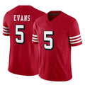 Choea SF.49ers #5 Mike Evans Player Red Limited Alternate Vapor F.U.S.E. Home Game Stitched Jerseys