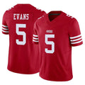 Choea SF.49ers #5 Mike Evans Player Red Limited Vapor F.U.S.E. Home Game Stitched Jerseys