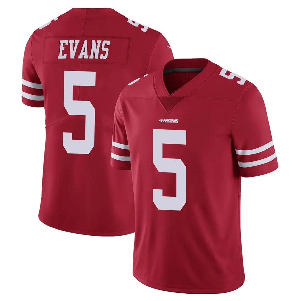Choea SF.49ers #5 Mike Evans Player Red Limited Vapor Untouchable Home Game Stitched Jerseys