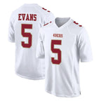 Choea SF.49ers #5 Mike Evans Player White Fashion Home Game Stitched Jerseys