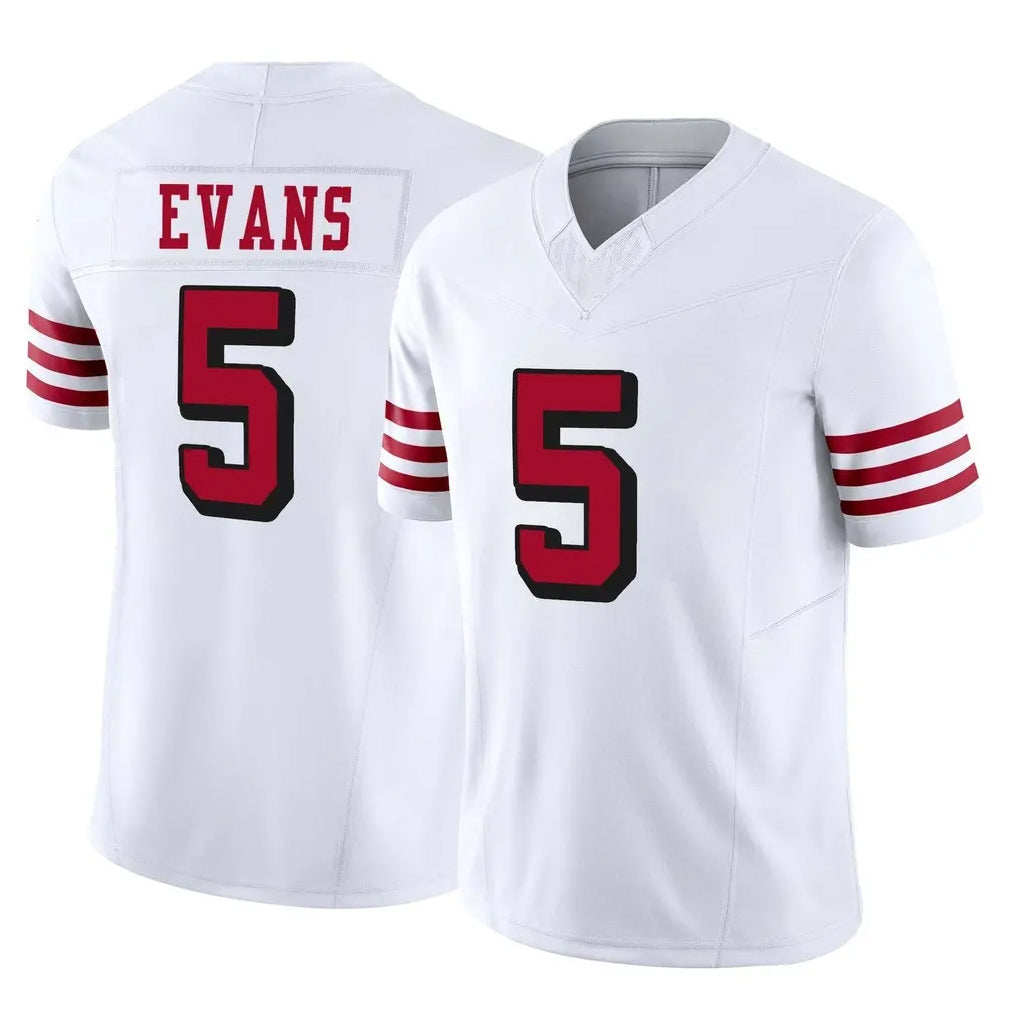 Choea SF.49ers #5 Mike Evans Player White Limited Alternate Vapor F.U.S.E. Home Game Stitched Jerseys