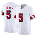 Choea SF.49ers #5 Mike Evans Player White Limited Alternate Vapor F.U.S.E. Home Game Stitched Jerseys