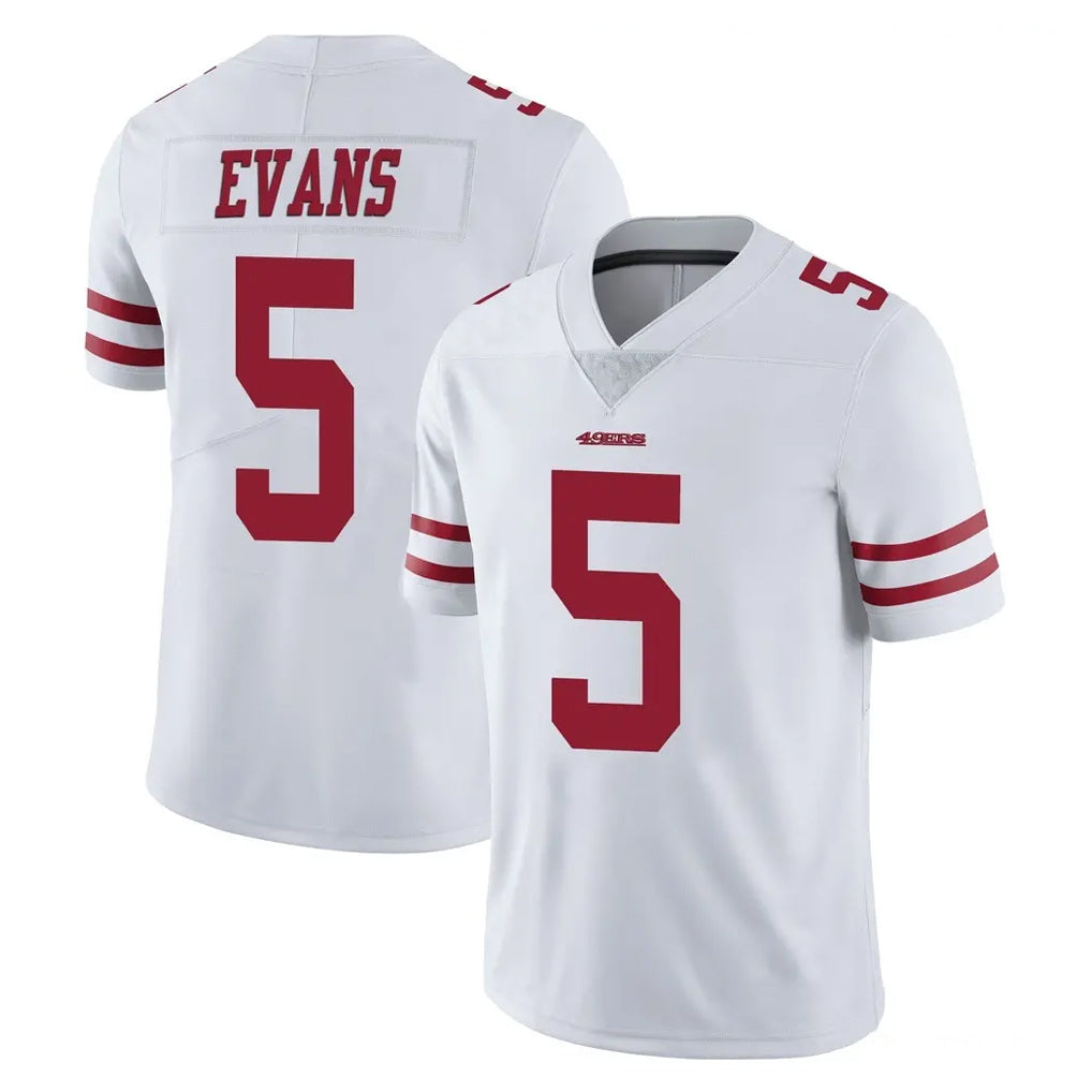 Choea SF.49ers #5 Mike Evans Player White Limited Vapor Untouchable Home Game Stitched Jerseys