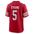 Choea SF.49ers #5 Mike Evans Scarlet Game Stitched Jerseys