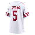 Choea SF.49ers #5 Mike Evans White Game Stitched Jerseys