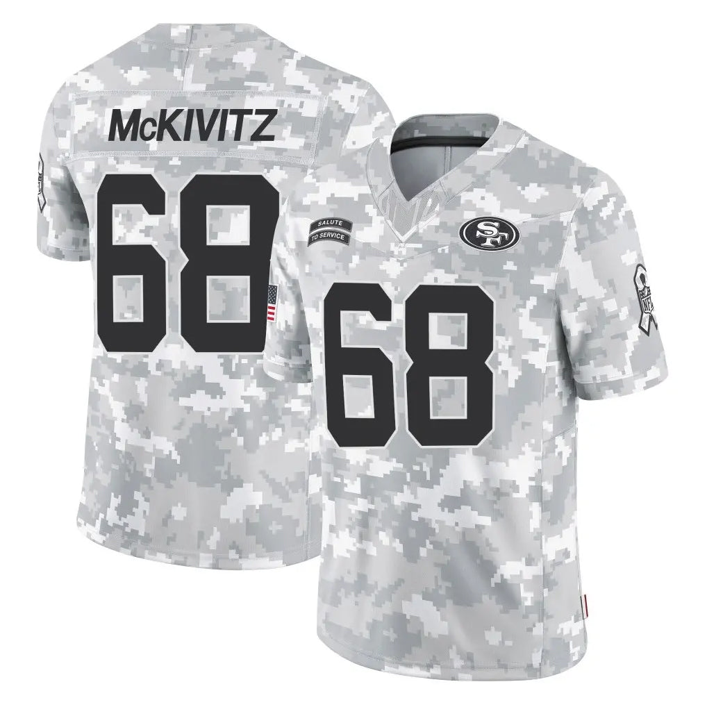 Choea SF.49ers #68 Colton McKivitz Player Arctic Camo Limited Salute To Service Home Game Stitched Jerseys