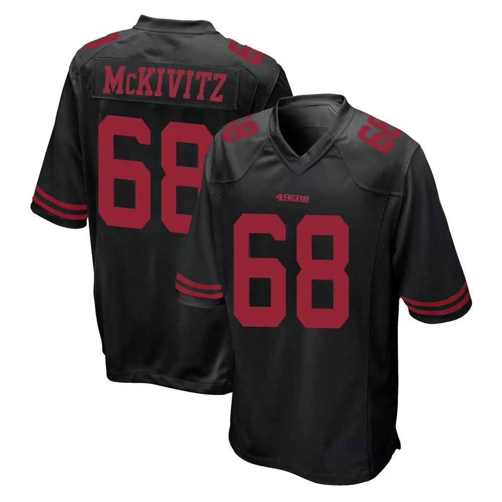 Choea SF.49ers #68 Colton McKivitz Player Black Alternate Home Game Stitched Jerseys