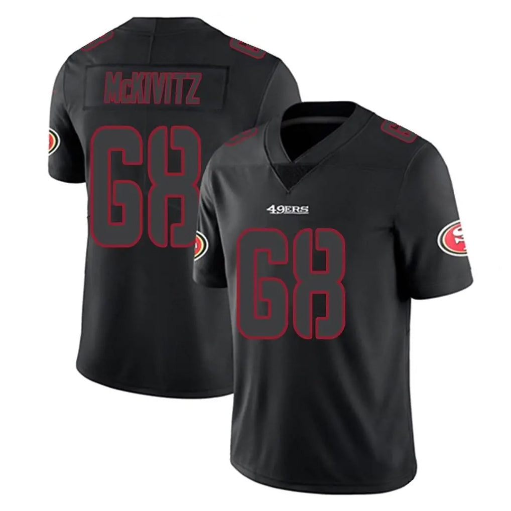 Choea SF.49ers #68 Colton McKivitz Player Black Impact Limited Home Game Stitched Jerseys