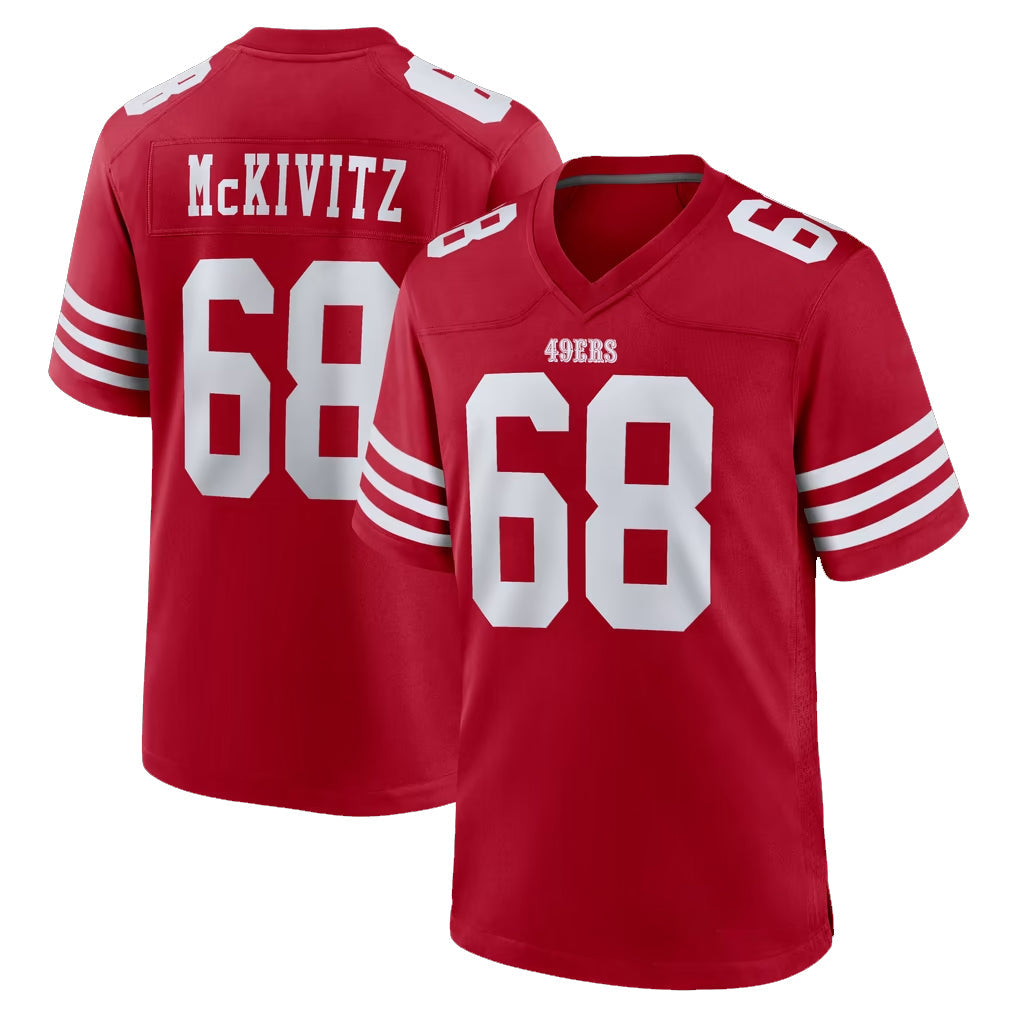 Choea SF.49ers #68 Colton McKivitz Player Red Game Home Stitched Jerseys