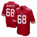Choea SF.49ers #68 Colton McKivitz Player Red Home Game Stitched Jerseys