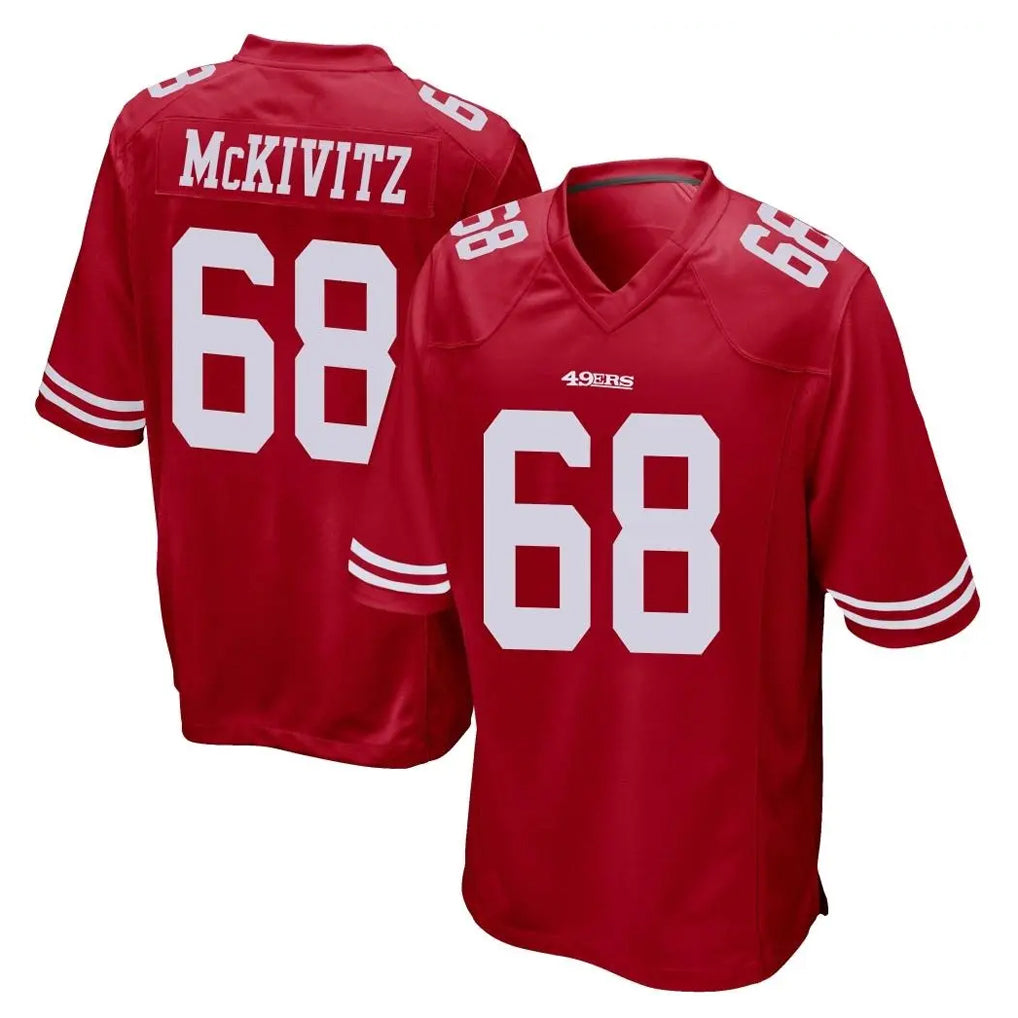 Choea SF.49ers #68 Colton McKivitz Player Red Home Game Stitched Jerseys