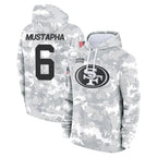 Choea SF.49ers #6 Malik Mustapha Player Arctic Camo Limited Salute to Service Pullover Hoodies Game Stitched Jerseys