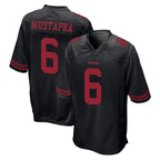 Choea SF.49ers #6 Malik Mustapha Player Black Alternate Home Game Stitched Jerseys