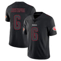 Choea SF.49ers #6 Malik Mustapha Player Black Impact Limited Home Game Stitched Jerseys