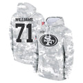 Choea SF.49ers #71 Trent Williams Player Arctic Camo Limited Salute to Service Pullover Hoodies Game Stitched Jerseys