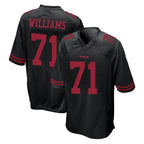 Choea SF.49ers #71 Trent Williams Player Black Alternate Home Game Stitched Jerseys