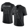 Choea SF.49ers #71 Trent Williams Player Black Limited Reflective Home Game Stitched Jerseys
