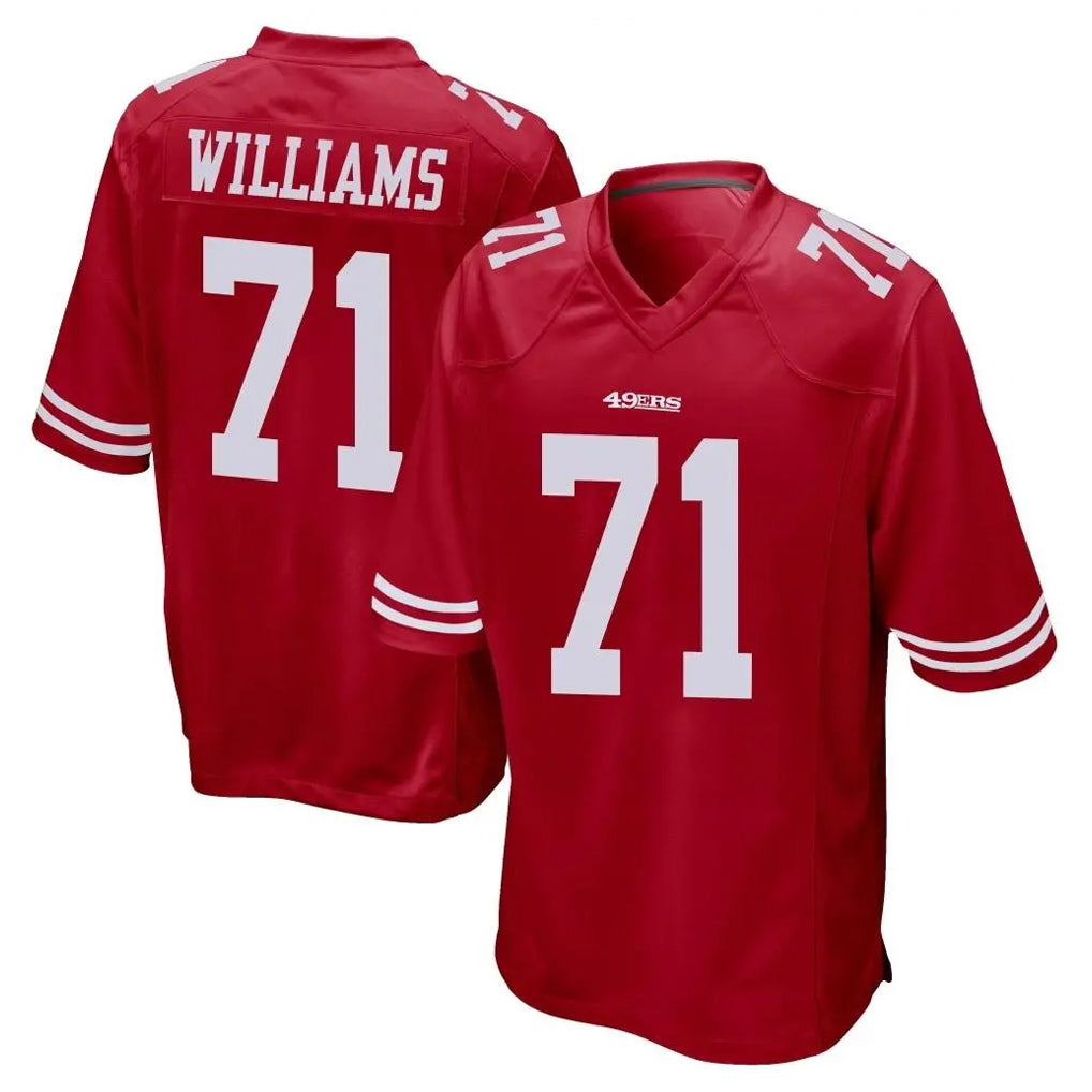 Choea SF.49ers #71 Trent Williams Player Red Home Game Stitched Jerseys