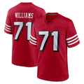 Choea SF.49ers #71 Trent Williams Player Red Limited Alternate Home Game Stitched Jerseys
