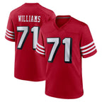 Choea SF.49ers #71 Trent Williams Player Red Limited Alternate Home Game Stitched Jerseys