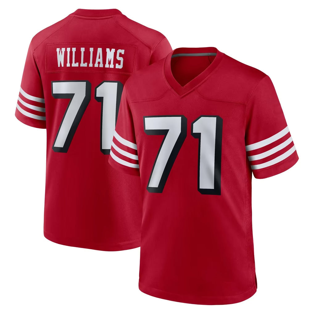 Choea SF.49ers #71 Trent Williams Player Red Limited Alternate Home Game Stitched Jerseys