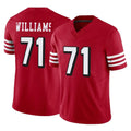 Choea SF.49ers #71 Trent Williams Player Red Limited Alternate Vapor F.U.S.E. Home Game Stitched Jerseys
