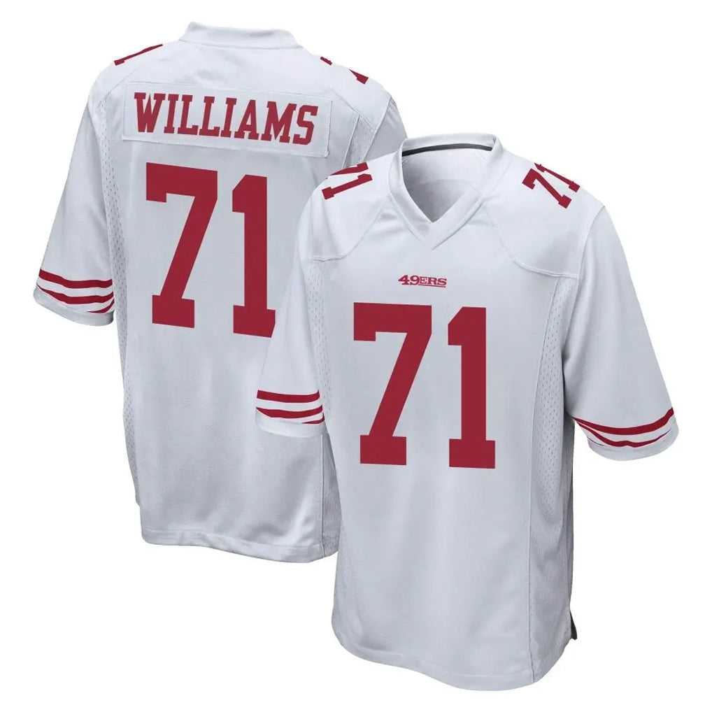 Choea SF.49ers #71 Trent Williams Player White Home Game Stitched Jerseys