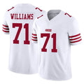 Choea SF.49ers #71 Trent Williams Player White Limited Vapor F.U.S.E. Home Game Stitched Jerseys