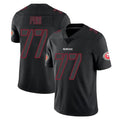 Choea SF.49ers #77 Dominick Puni Player Black Impact Limited Home Game Stitched Jerseys