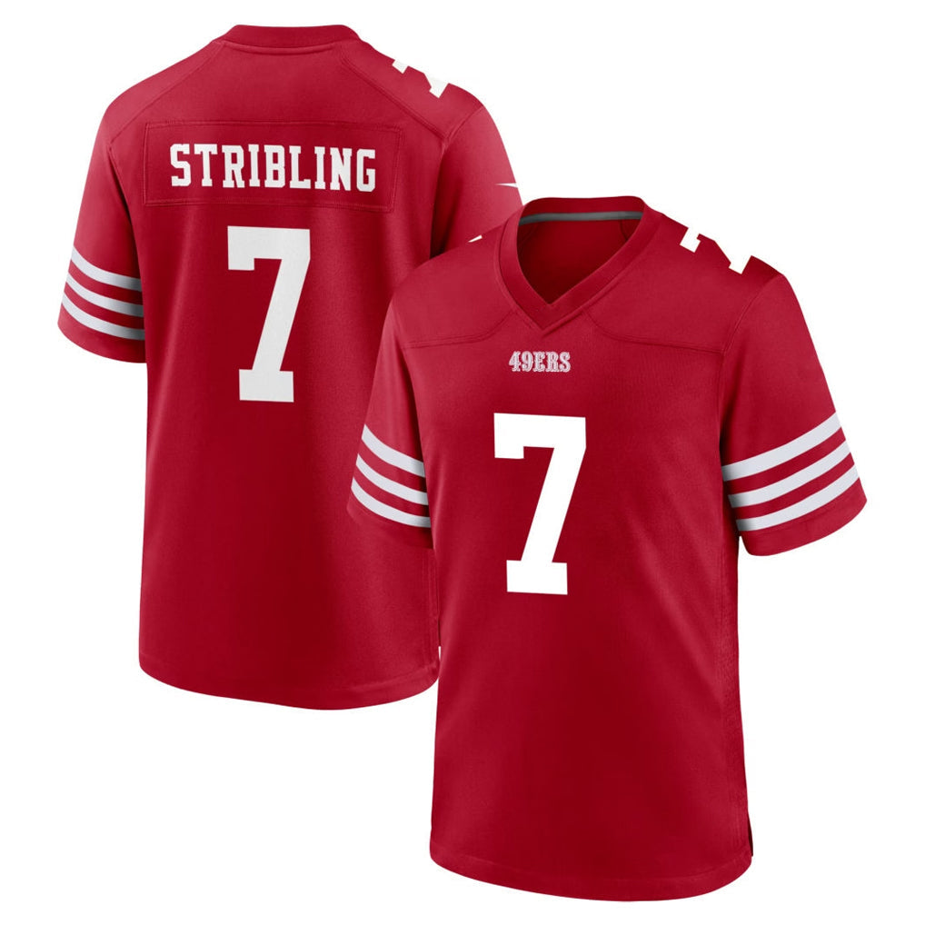 Choea SF.49ers #7 De'Zhaun Stribling Player Red Game Home Stitched Jerseys