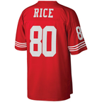 Choea SF.49ers #80 Jerry Rice Mitchell & Ness Scarlet Big & Tall 1990 Retired Player Replica Stitched Puhic Jersey