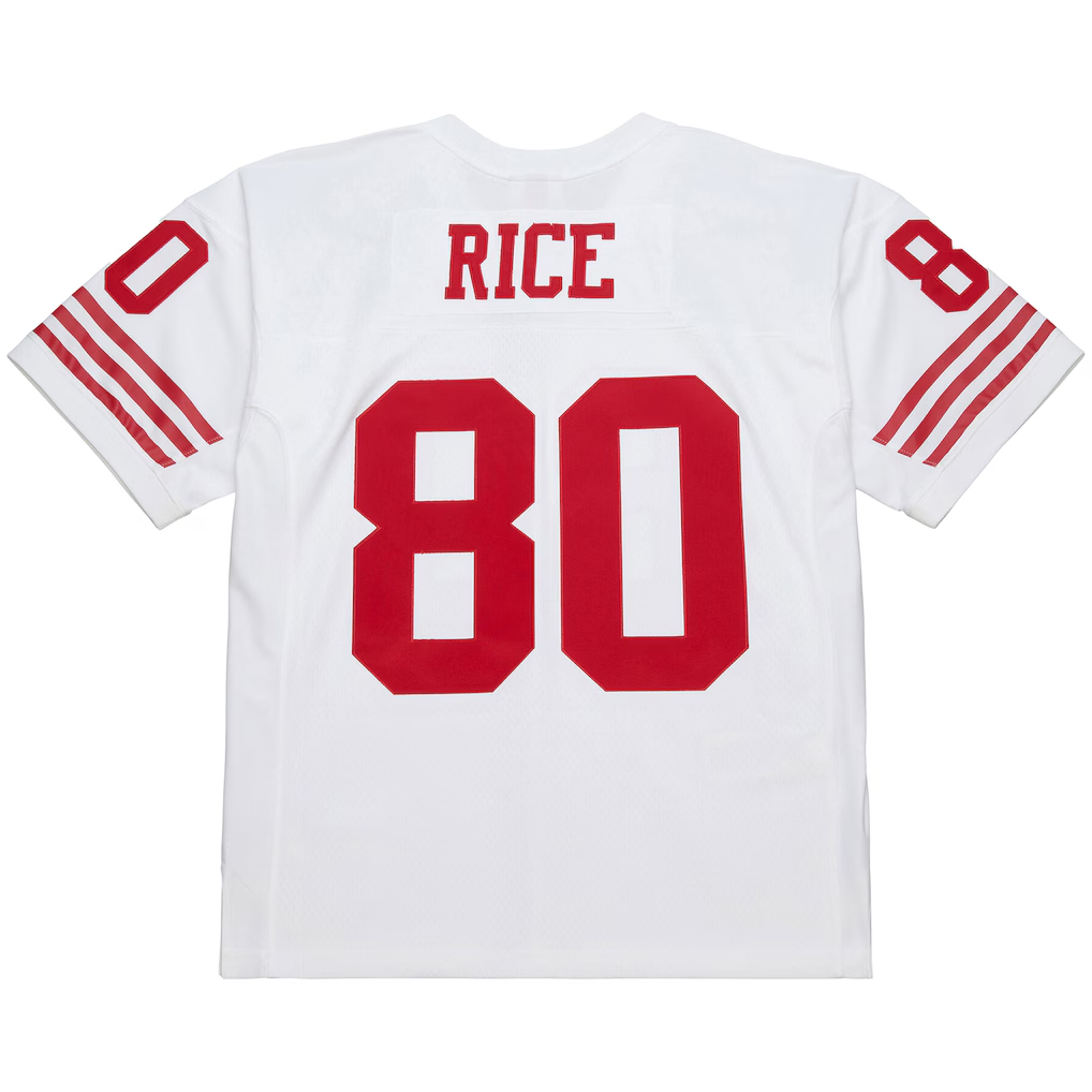 Choea SF.49ers #80 Jerry Rice Mitchell & Ness White 1994 Legacy Replica Jersey
