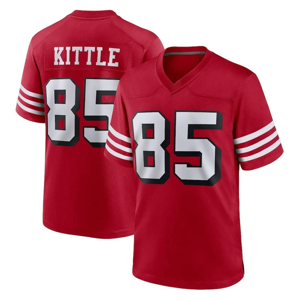Choea SF.49ers #85 George Kittle Player Red Limited Alternate Home Game Stitched Jerseys