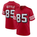 Choea SF.49ers #85 George Kittle Player Red Limited Alternate Home Game Stitched Jerseys