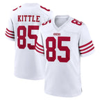 Choea SF.49ers #85 George Kittle Player White Game Home Stitched Jerseys
