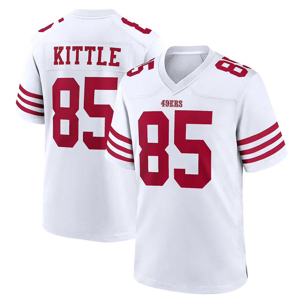 Choea SF.49ers #85 George Kittle Player White Game Home Stitched Jerseys