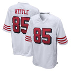 Choea SF.49ers #85 George Kittle Player White Limited Home Game Stitched Jerseys