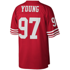 Choea SF.49ers #97 Bryant Young Mitchell & Ness Scarlet Legacy Replica Jersey