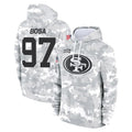 Choea SF.49ers #97 Nick Bosa Player Arctic Camo Limited Salute to Service Pullover Hoodies Game Stitched Jerseys