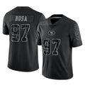 Choea SF.49ers #97 Nick Bosa Player Black Limited Reflective Home Game Stitched Jerseys