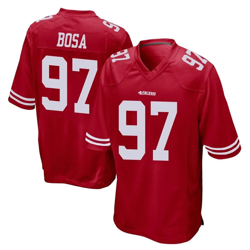 Choea SF.49ers #97 Nick Bosa Player Red Home Game Stitched Jerseys