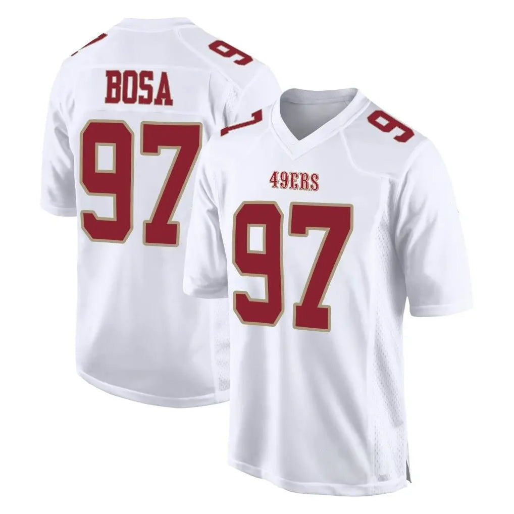 Choea SF.49ers #97 Nick Bosa Player White Fashion Home Game Stitched Jerseys