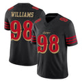 Choea SF.49ers #98 Mykel Williams Player Black Limited Rivalries Collection Home Game Stitched Jerseys